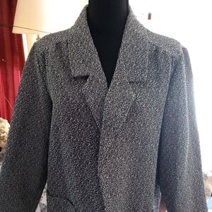 Woman's Grey and White Wool Blazer